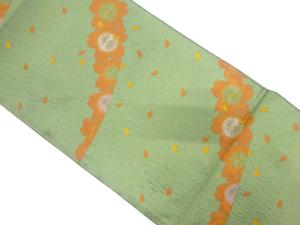 桜模様織り出し　袋帯